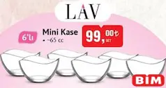 LAV MİNİ KASE 65 CC 6'LI LAV MİNİ KASE 65 CC 6'LI
